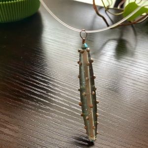 Kate Rothra Fleming Art Glass Pendant Necklace